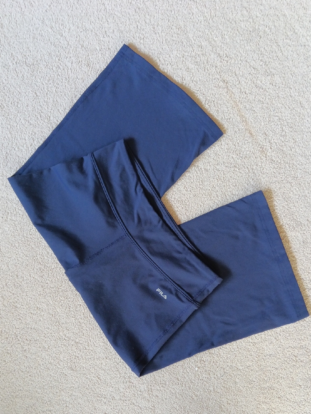 FILA Navy Wide-Leg Cropped Leggings Sz S